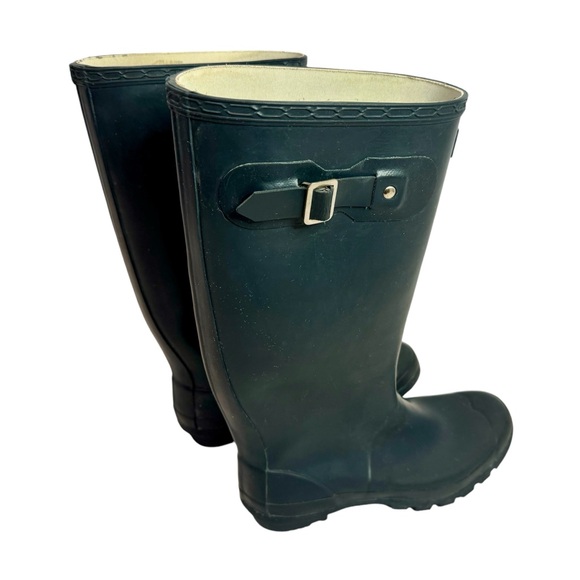 Women’s Hunter size 9 tall black rain boots preowned - Picture 6 of 11